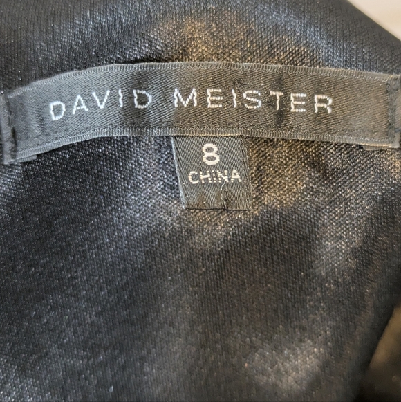 David Meister Elegant Black and White Floral Maxi Dress - Picture 4 of 10